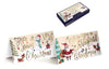Pack of 20 Luxury Whimsical Scene Design Slim Christmas Greeting Cards