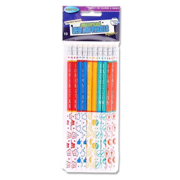 Pack of 10 Reward Pencils by Clever Kidz