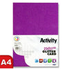 Pack of 10 Sheets A4 Purple 250gsm Glitter Card by Premier Activity