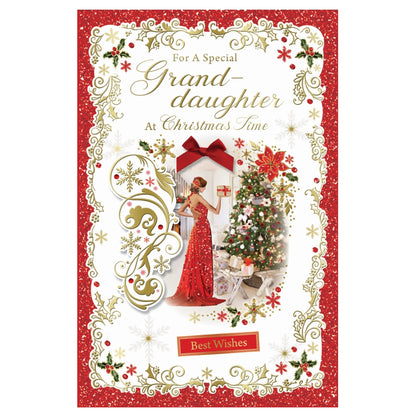 For a Special Granddaughter Best Wishes Christmas Card