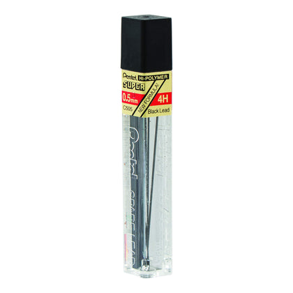Tube of 12 Pentel 0.5mm 4H Hi Polymer Super Pencil Leads