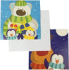 12 Square Christmas Cards Polar Bear, Penguin and Reindeer Design