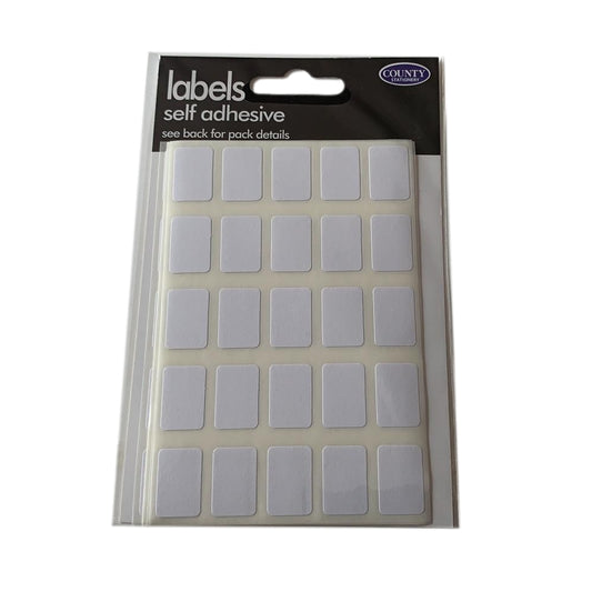 Pack of 175 12x18mm Self Adhesive White Labels Stickers