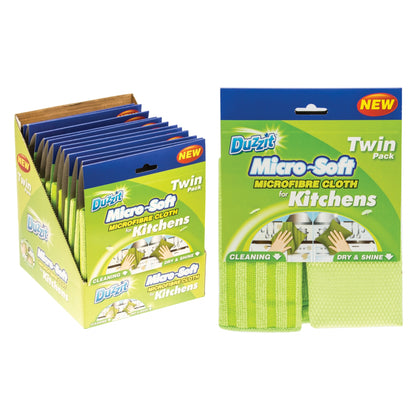 Duzzit Micro Soft Kitchen Cloth Twin Pack