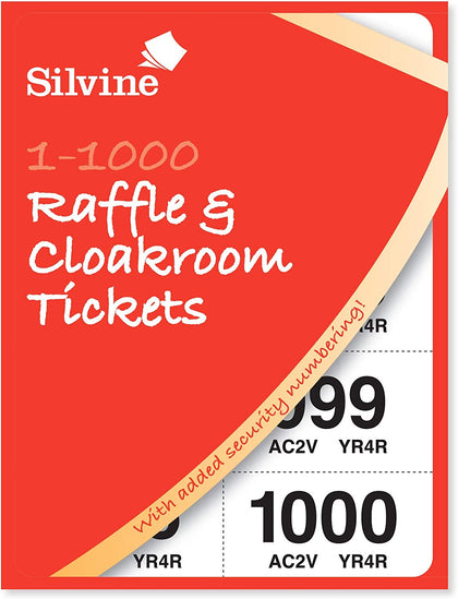 1-1000 Raffle & Cloakroom Tickets