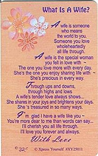 What Is A Wife Nice Verse Xpress Yourself Keepsake Wallet Purse Greeting Card