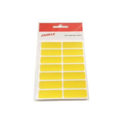 Pack of 98 Yellow 12x38mm Rectangular Labels - Adhesive Stickers