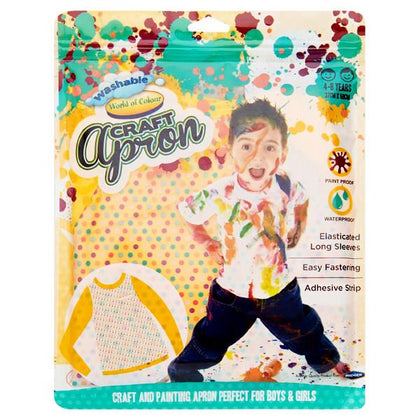 Washable 37x50cm Craft And Painting Apron For 4-8 Years by World of Colour