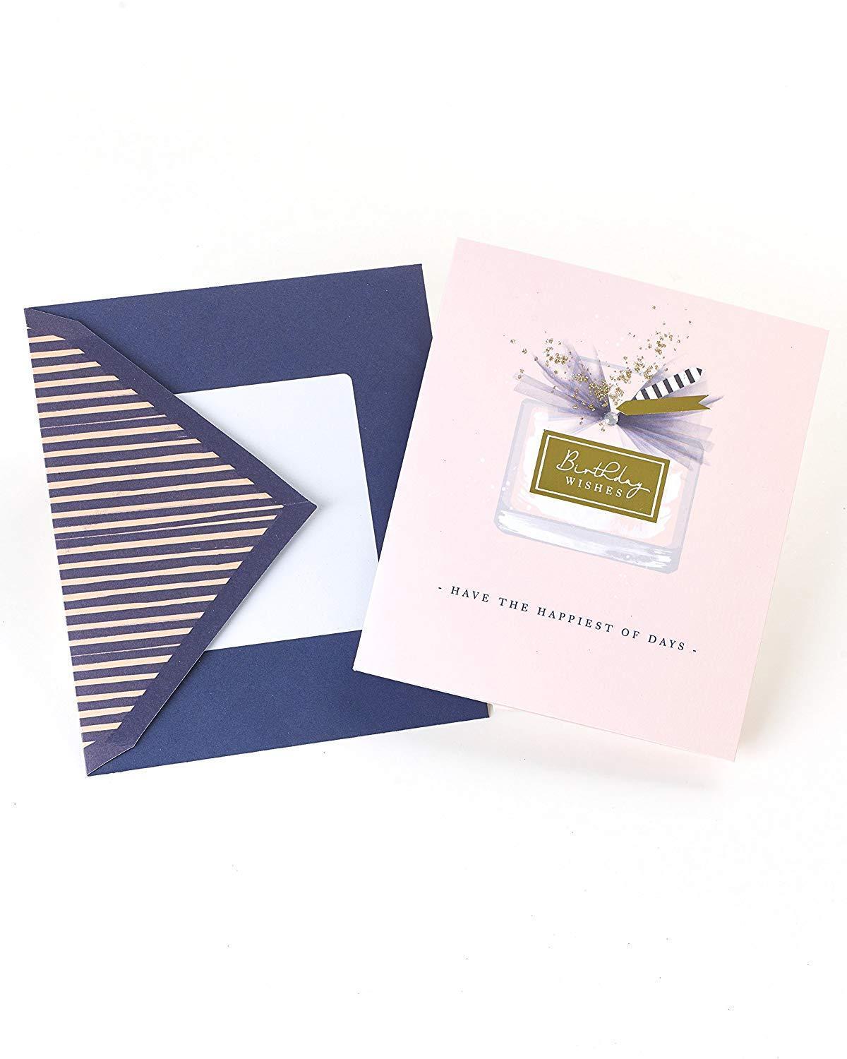 Beautiful Perfume Illustration Birthday Greeting Card for Her