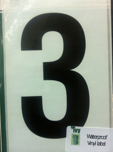 Waterproof Wheelie Bin Number 3 Sticker
