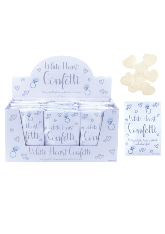 White Hearts Confetti In Bag