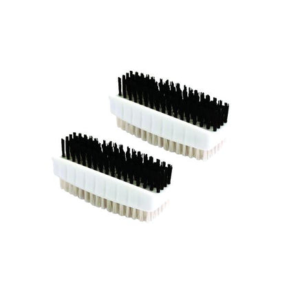 Pack of 2 White Plastic Nail Brushes