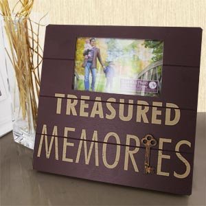 Treasured Memories MDF Brown Wood Photo Frame