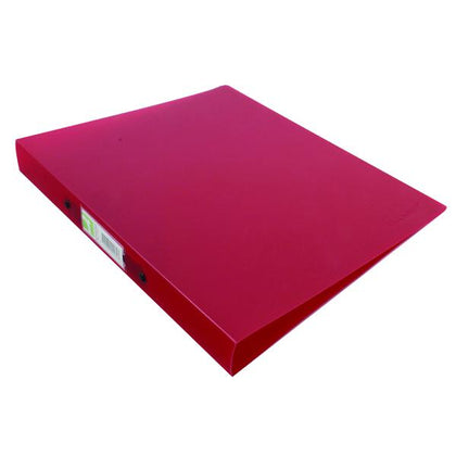 A4 Red 2-O Ring Binder Frosted