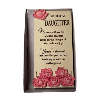 With Love Daughter Timeless Words Plaque