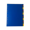A4 20 Part Polypropylene Dividers with Reinforced Index Cover