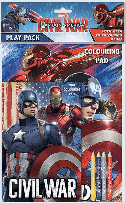 Marvel Avengers Captain America Civil War Play Pack Colouring Set