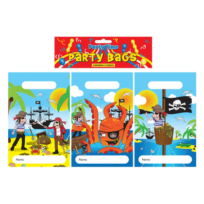 Pack of 12 Pirate Design Party Bags