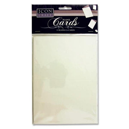 Pack of 10 C6 White Blank Cards by Icon Craft