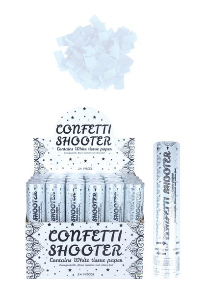 White Paper Confetti Shooter 20cm