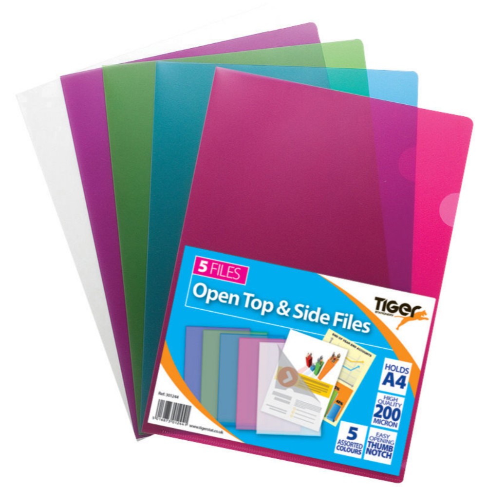5 x A4 Coloured Report Files (Gloss Colours)– Choice Wholesale