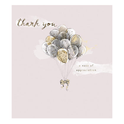 A Note of Appreciation Foil Finished Thank You Card