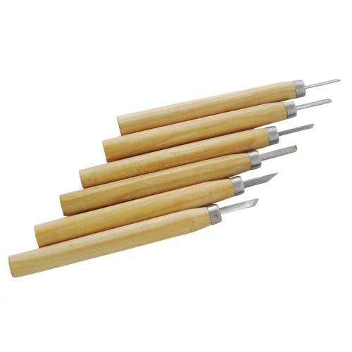 Wood Carving Mini Chisel Set - 6 Assorted Blades- Jakar