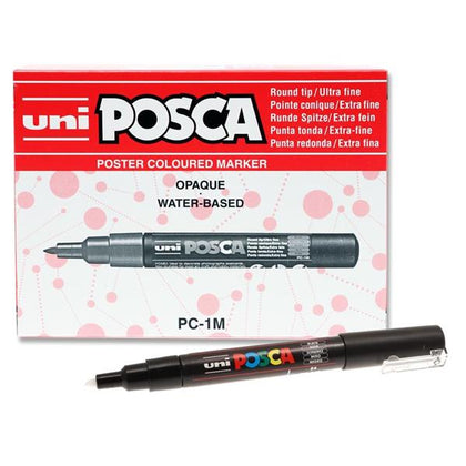Black Uni Posca PC-1M 0.7mm Bullet Tip Permanent Marker Pen