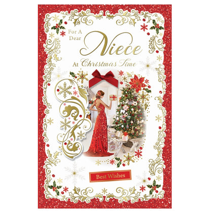 For a Dear Niece Best Wishes Christmas Card