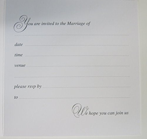 Wedding invites gold foil elegant rose flower design pack of 6 cards and envelopes