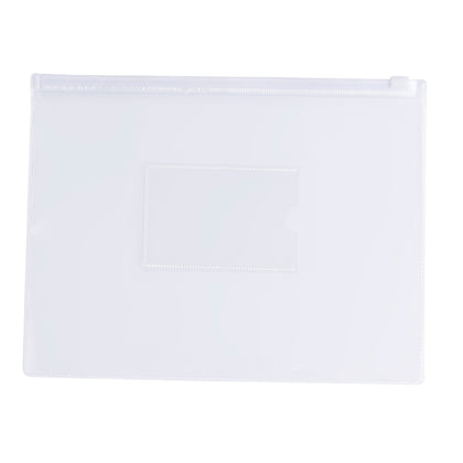 Pack of 12 A5 Clear Zippy Bags with White Zip