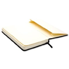 Silvine Executive Soft Feel Pocket Notebook Ruled with Marker Ribbon 143x90mm Black
