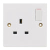 Single Switched White Socket by Pifco