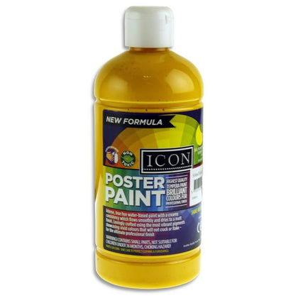500ml Warm Yellow Poster Paint by Icon Art