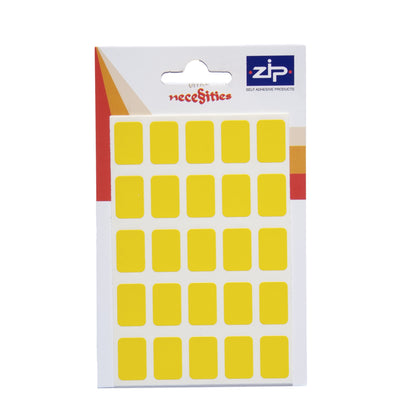 Pack of 175 12 x 18mm Yellow Labels