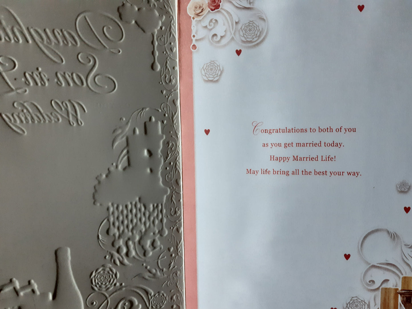 Daughter and Son In Law Simply Wonderful Wedding Day Opacity Card