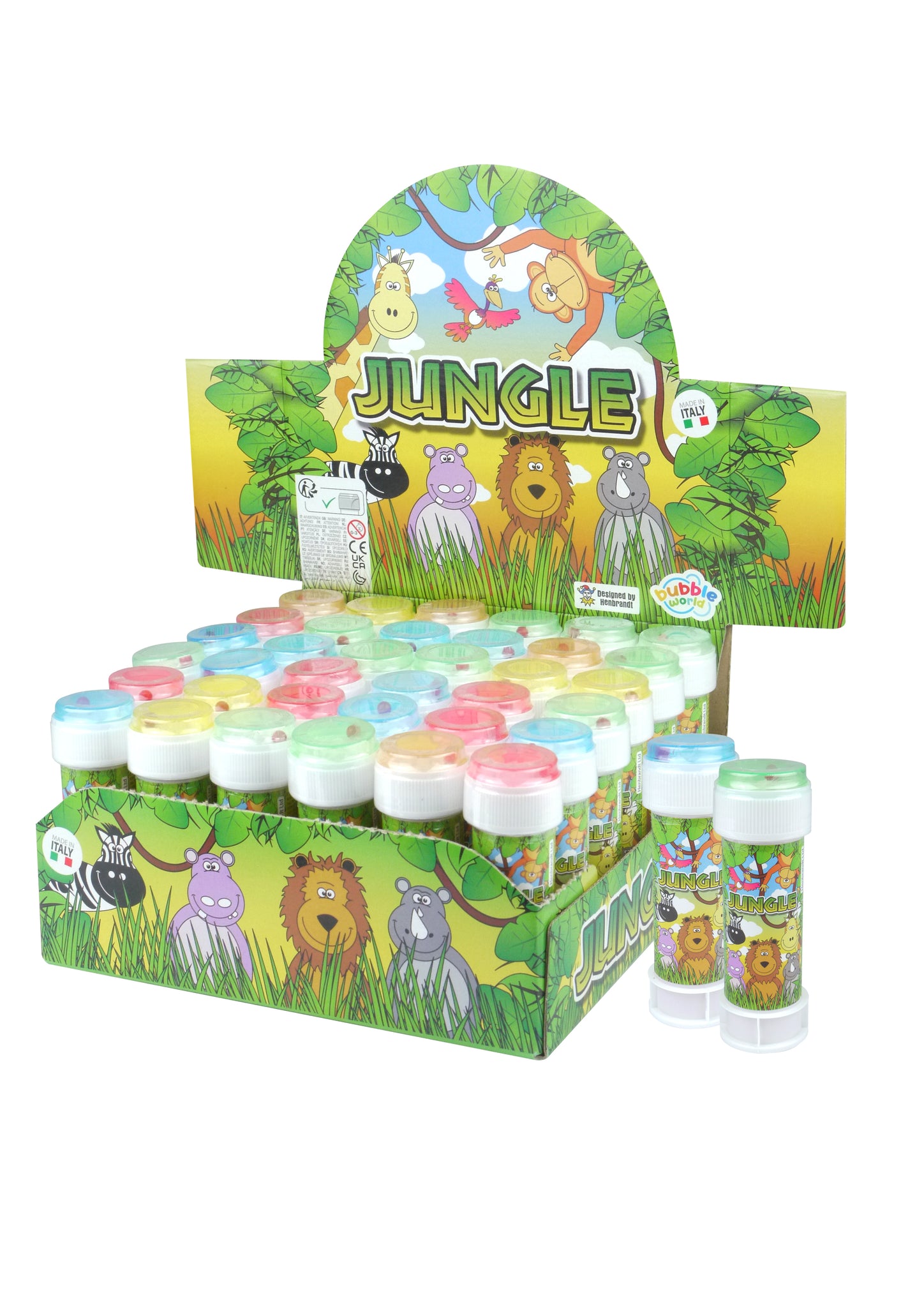 Jungle Animal 60ml Bubble Tub with Wand