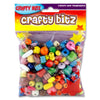 Pack of 100g Assorted Coloured Wooden Beads by Crafty Bitz