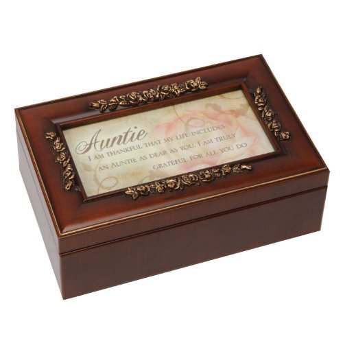 Petite Rose Collection Sentimental Musical Jewellery Box "Auntie"