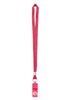 Pink Plastic 'Learner' Hen Night Party Whistle with Cord and Fur