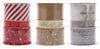 Pack of 3 Types Single Colour Luxury Christmas Ribbon Spools