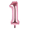 Giant Foil Light Pink 1 Number Balloon