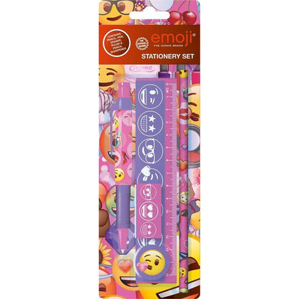 Emoji Pink And Purple Stationery Set in Blister Pack