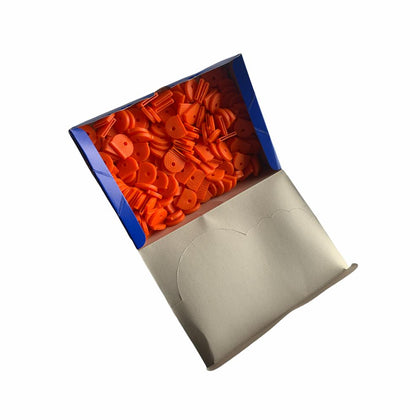 Pack of 200 Orange Key Cover Rubber Caps