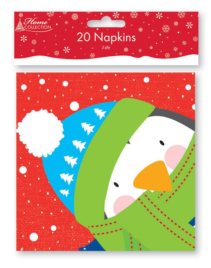Pack of 20 Kids 2 ply Christmas Party Napkins