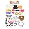Pack of 20 Assorted Party Photo Booth Props With Sticks