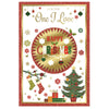 For The One I Love Xmas Tree Design Foil and Glitter Finished Christmas Card