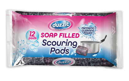 Pack of 12 Soap Filled Scouring Pads