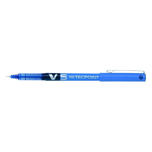 Pack of 12 Pilot V5 Blue Hi-Tecpoint Ultra Rollerball X Fine