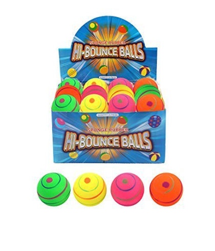 Pack of 24 Bouncing Ball Circles 6.2 cm Assorted Colours